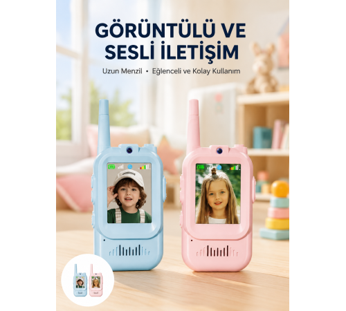 Uzun Menzilli Video Walkie Talkie Eğitici ve Eğlenceli Oyuncak