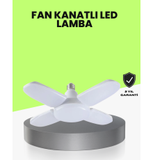 Katlanabilir 4 Kollu LED Ampül 60 Watt 6000 Lumen Beyaz Işık
