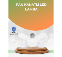 Tasarruflu Pervane LED Ampül 4 Kollu 60 Watt Geniş Alan Aydınlatma