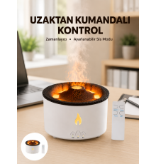 Alev Efektli Buhar Makinesi – Aromaterapi, Nemlendirme ve Işık Modlu Tasarım Yeni Nesil