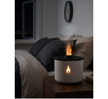 Alev ve Volkan Efektli Ultrasonik Aroma Difüzörü LED Gece Lambalı Hava Nemlendirici