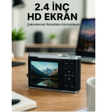 4K Video Kayıtlı 48 MP Dijital Fotoğraf Makinesi Otomatik Odaklama