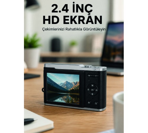 4K Video Kayıtlı 48 MP Dijital Fotoğraf Makinesi Otomatik Odaklama