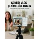 Beyaz 4K Dijital Kamera 2.4 İnç HD Ekran ve LED Flaşlı