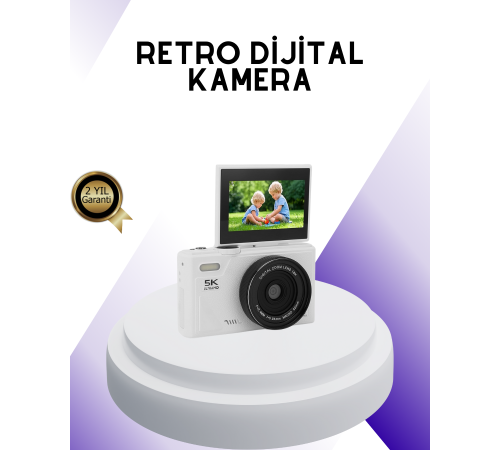 5K UHD Dijital Kamera WiFi Bağlantılı Otofokus 18x Zoom Taşınabilir