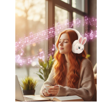 Tavşan Kulaklı Bluetooth Kulaklık Şarjlı Kablosuz Stereo Ses