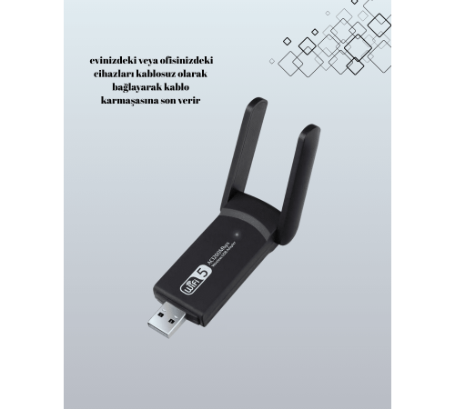 Realtek Chipsetli 5G Destekli Yüksek Hızlı Ağ Adaptörü