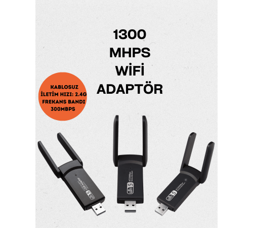 USB WiFi Adaptör – 1200 Mbps Hız