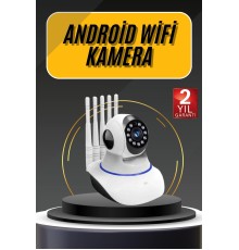 Akıllı Gece Görüşlü Sensörlü Wifi Kamera Telefondan Takip Edilebilir