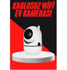 Baby Kamera Kablosuz 720P Beyaz 360 Derece Wifi Kamera Full HD 1080p