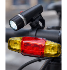 Bisiklet Emniyet Işığı Seti Güçlü LED Ön Far Arka Stop Lambası