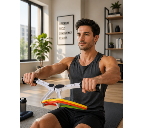 Direnç Bantlı Kol Göğüs Omuz Egzersiz Aleti Evde Fitness Seti