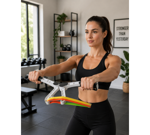 Direnç Bantlı Kol Göğüs Omuz Egzersiz Aleti Evde Fitness Seti