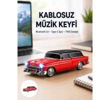 Vintage Tasarımlı LED Işıklı Bluetooth Hoparlör 10W