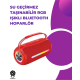 360 RGB LED'li Taşınabilir Bluetooth Hoparlör – Kırmızı, USB/TF Destekli