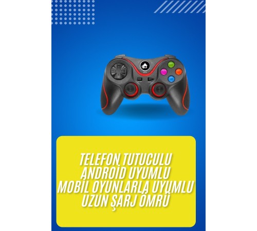 Kablosuz Oyun Kolu Bluetooth Joystick Gamepad Android Uyumlu