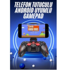 Joystik Gamepad Bluetooth Telefon Tutucu Oyun Kolu Telefon Android Uyumlu