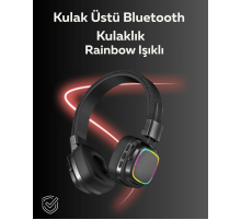 RGB Işıklı Katlanabilir Bluetooth 5.3 Kulak Üstü Kulaklık