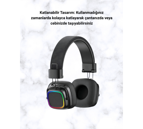 Yüksek Ses Kaliteli Kablosuz Kulak Üstü Kulaklık – BT 5.3