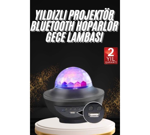 Dönen Işıklı Disko Topu Projektör Müzik Çalarlı Disco Speaker