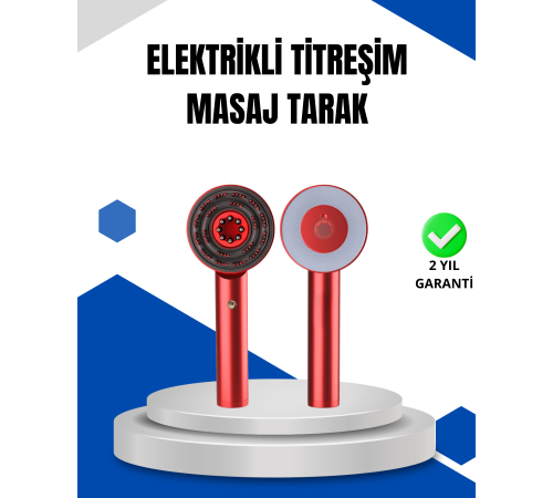 Elektrikli Titreşim Masaj Tarak Kırmızı Işık Terapi