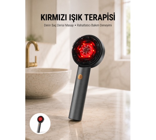 Saç Büyüme Destekleyici Elektrikli Masaj Tarak Yağ Aplikatörlü Yeni Nesil