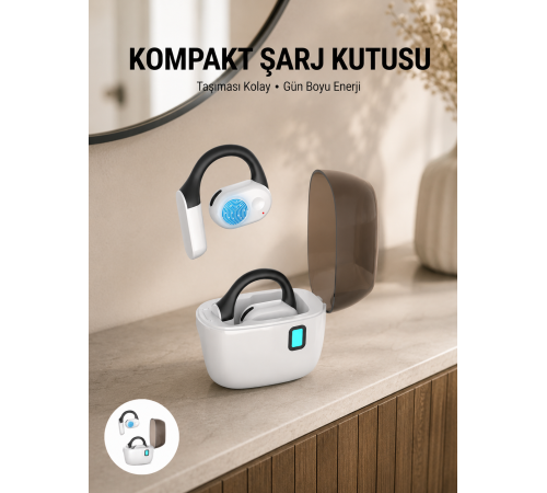 Bluetooth 5.0 Kulak İçi Kulaklık – Güçlü Bas, Uzun Pil Ömrü, Şarj Kutulu Tasarım Yeni Nesil