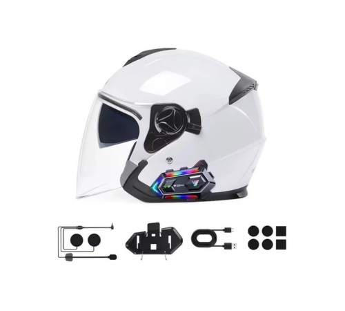 Çift Telefon Destekli Motosiklet Kask Bluetooth Kulaklık