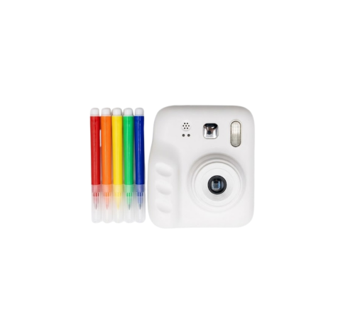 Mini Çocuk Fotoğraf Makinesi Baskı Özellikli Video Çekim 4 Kağıt Rulo Hediyeli
