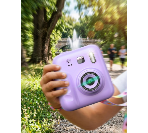 Çocuk Dijital Fotoğraf Makinesi Anında Baskı ve 4 Rulo Kağıt 5 Kalem Hediye