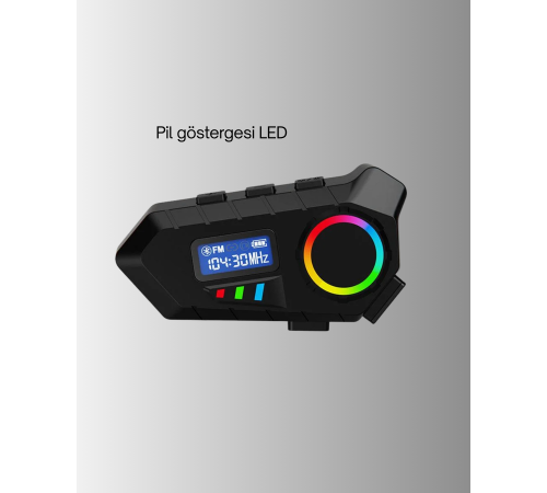 Bluetooth 5.4 İnterkom IP65 Toz ve Su Geçirmez LED Göstergeli
