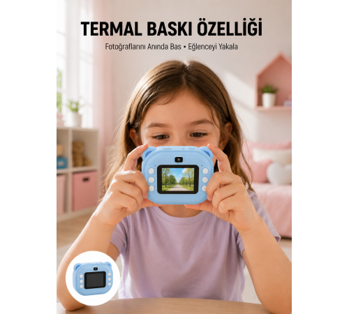 24MP HD Şipşak Kamera – Termal Baskılı, Çift Lensli HD