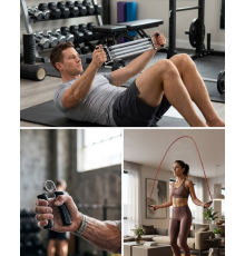 Ev Spor Seti Atlama İpi El Yayı Karın Egzersiz Aleti Fitness Seti