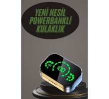 Kablosuz Bluetooth Kulaklık Çift Telefon Destekli Powerbankli Dijital Göstergeli