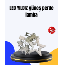 Dekoratif Yıldız Peri Led Perde 3x3 Metre Ortam Işığı