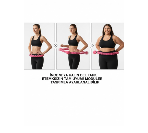 Evde Spor İçin Akıllı Hula Hoop Çemberi Bel İnceltici Mor