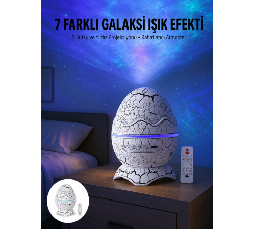 Gece Lambası Yumurta Işık Speaker Yeni Nesil Dinozor Yumurtası Görünümlü