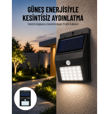 Solar Dekoratif Lambası Sensörlü Led Işık Bahçe Aydınlatma Yeni Nesil