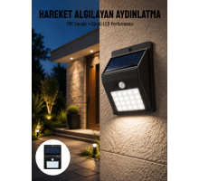 Bahçe Aydınlatması Güneş Enerjili Led Işık Lamba Sensörlü Dekoratif Yeni Nesil