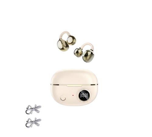Kulak Klipsli Bluetooth Kulaklık Kompakt ve Hafif 2 Kurdele Küpe Hediyeli