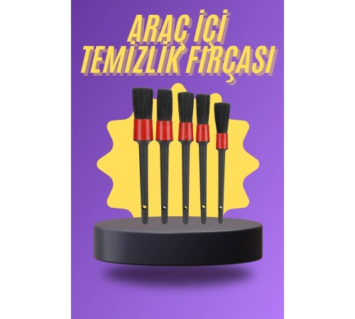 5 Parça Araç İçi Temizlik Fırçası Araç İçi-Dışı Temizleme Fırça Seti