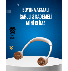 USB Şarjlı Boyun Fanı | Hafif, Katlanabilir, Taşınabilir, Düşük Gürültülü Fan