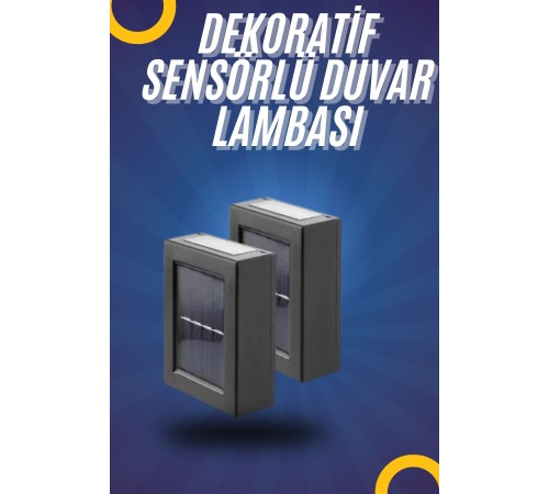 Yeni Model Solar Çift Taraflı Duvar Lambası Dekoratif Duvar Lambası