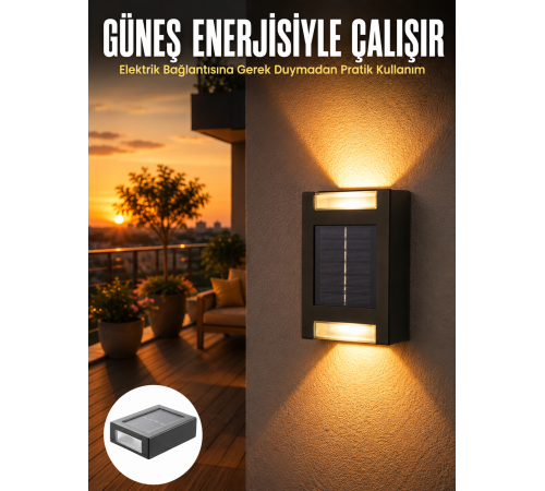 Dekorasyon Aplik Işık Güneş Enerjili Aydınlatma Dekoratif Aydınlatma Yeni Nesil