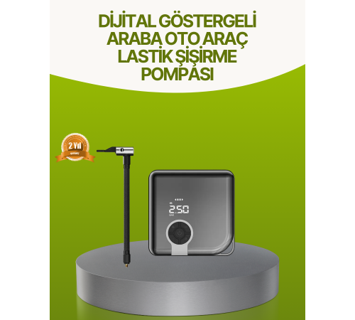 Dijital Ekranlı Taşınabilir Akıllı Araç Hava Kompresörü