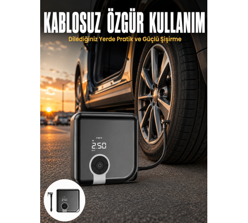 Type-C Şarj Girişli Taşınabilir Elektrikli Hava Pompası Yeni Nesil