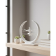 3D Zen Heykeli Ay Formlu Meditasyon Yapan İnsan Figürü Dekor
