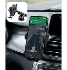 360° Döner Araç Telefon Tutucu Otomatik Kilit Mekanizmalı Stand