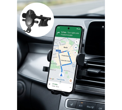 Araç Havalandırma Telefon Tutucu 360 Derece Döner Otomatik Kilitli Stand