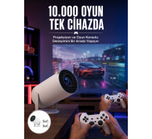 Projeksiyon Cihazı Video Oyun Konsolu 8 GB Hafıza LCD Ekran Kumandalı Yeni Nesil